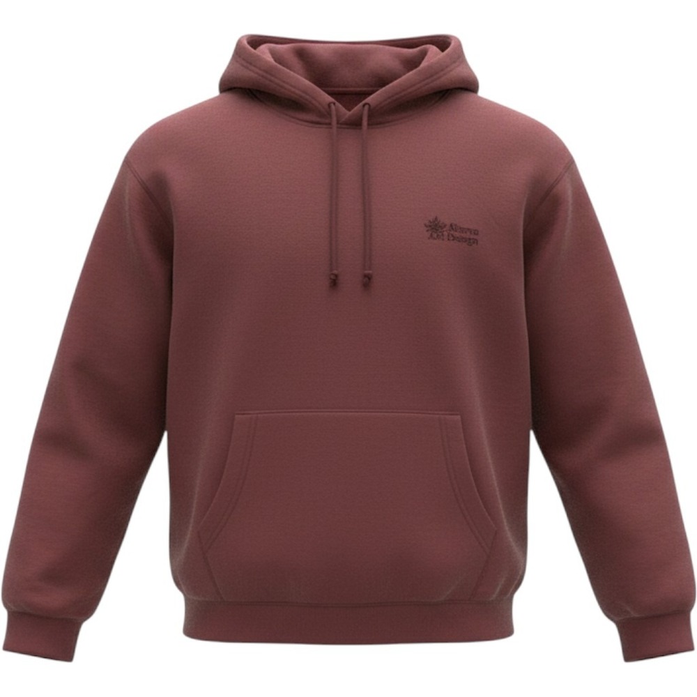 Alpine Design Mens Mad Hike Hoodie Dark Auburn Fleece Sweatshirt ADM24600 Small